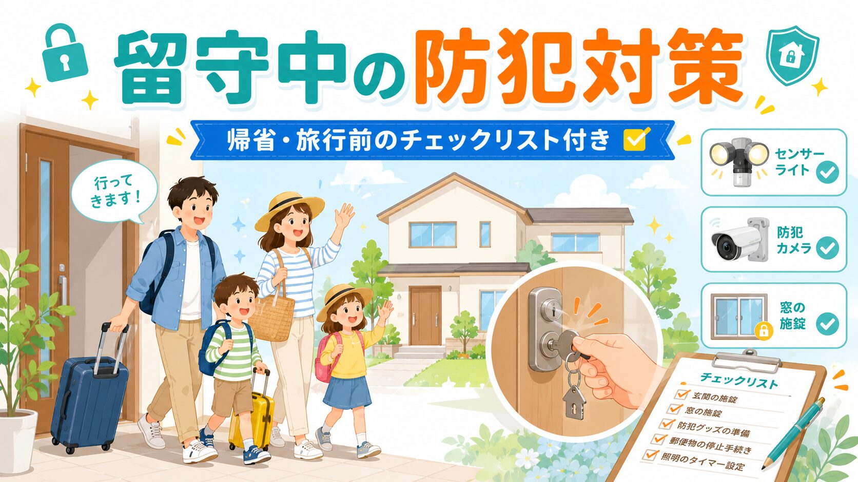帰省・旅行前の空き巣対策7選